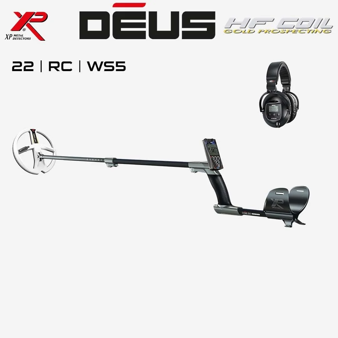 Deus Dedektör - 22,5cm HF Başlık, Ana Kontrol Ünitesi,Ws5 Kulaklık