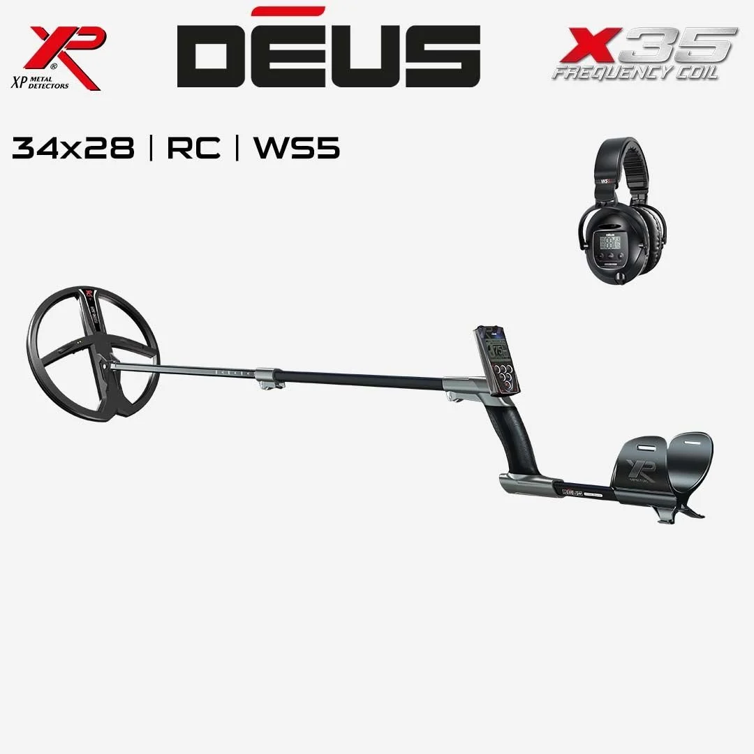 Deus Dedektör - 34x28cm X35 Başlık, WS5 Kulaklık, Ana Kontrol Ünitesi